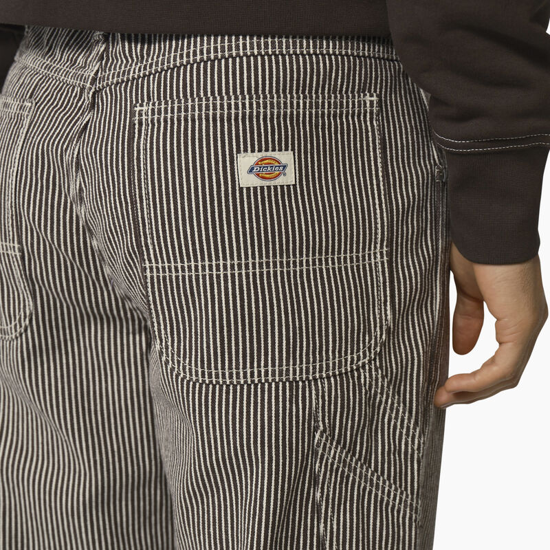 Dickies Garyville Regular Fit Hickory Stripe Carpenter Pants Ecru/Brown ID-n5vPuRqI