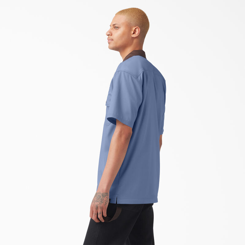 Dickies Vincent Alvarez Block Collar Work Shirt Gulf Blue ID-nA1oYRCL