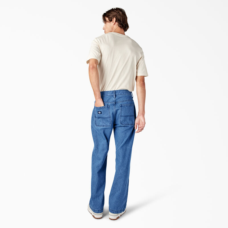 Dickies Loose Fit Double Knee Jeans Stonewashed Vintage Blue ID-nFdgIcoU