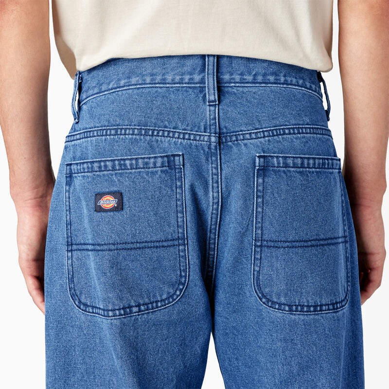 Dickies Loose Fit Double Knee Jeans Stonewashed Vintage Blue ID-nFdgIcoU