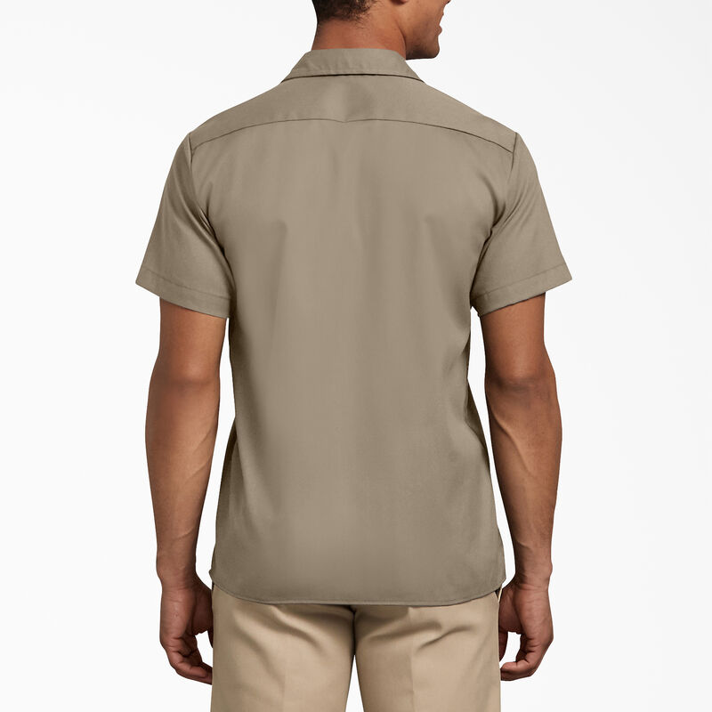 Dickies Slim Fit Short Sleeve Work Shirt Desert Sand ID-nKAAE2xe