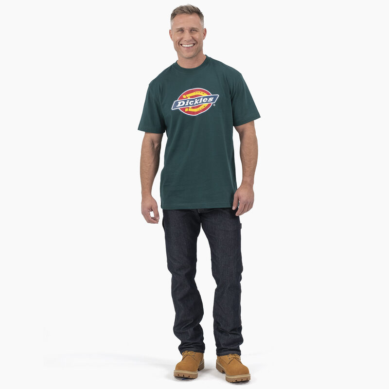 Dickies Short Sleeve Tri-Color Logo Graphic T-Shirt Forest Green ID-nS80Fyzo