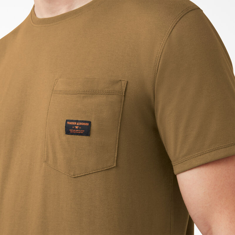 Dickies Traeger x Dickies Pocket T-Shirt Brown Duck ID-nXjCRbv2