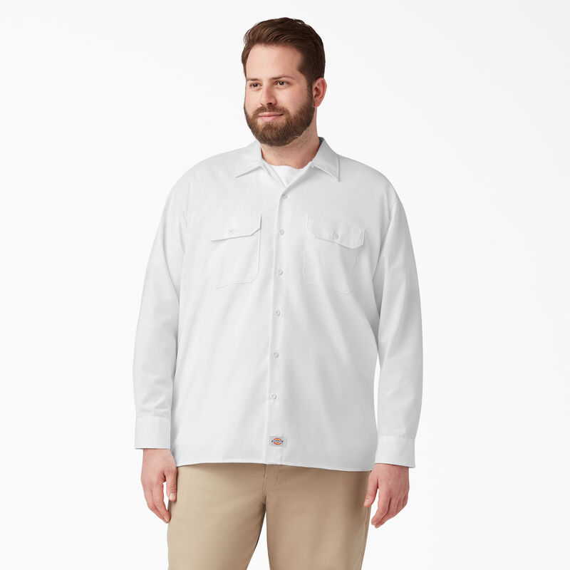 Dickies Long Sleeve Work Shirt White ID-njgEnbNS