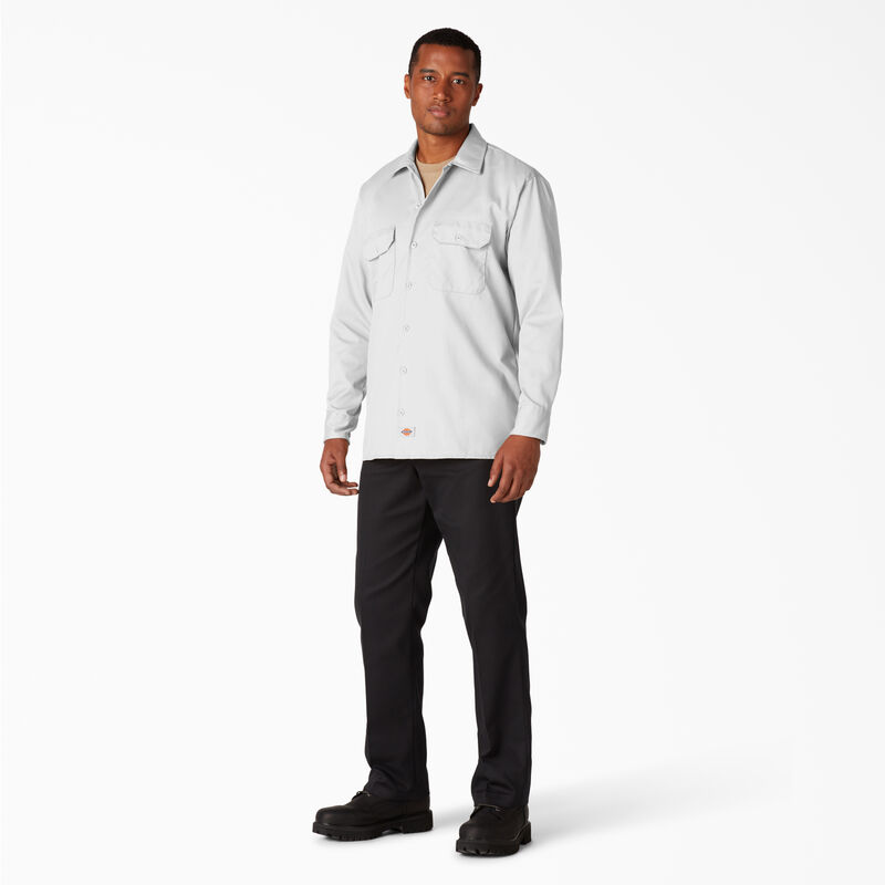 Dickies Long Sleeve Work Shirt White ID-njgEnbNS