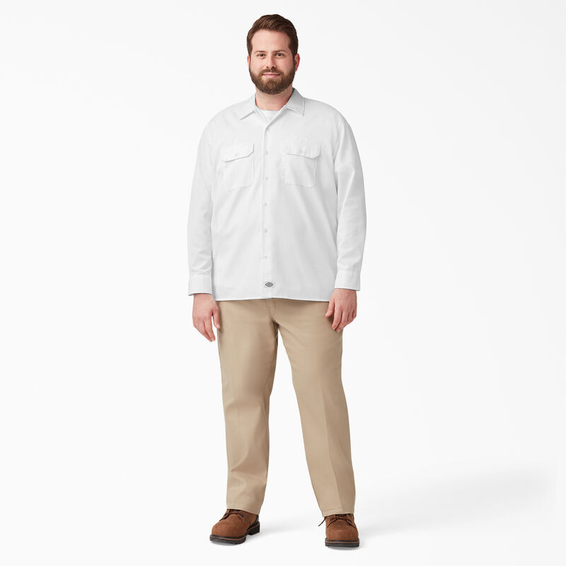 Dickies Long Sleeve Work Shirt White ID-njgEnbNS