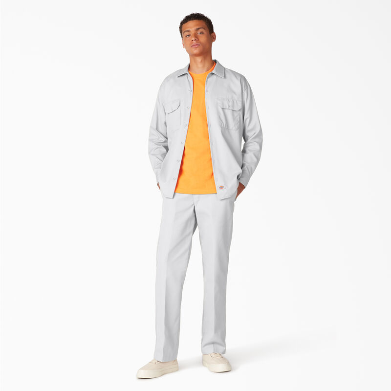 Dickies Long Sleeve Work Shirt White ID-njgEnbNS