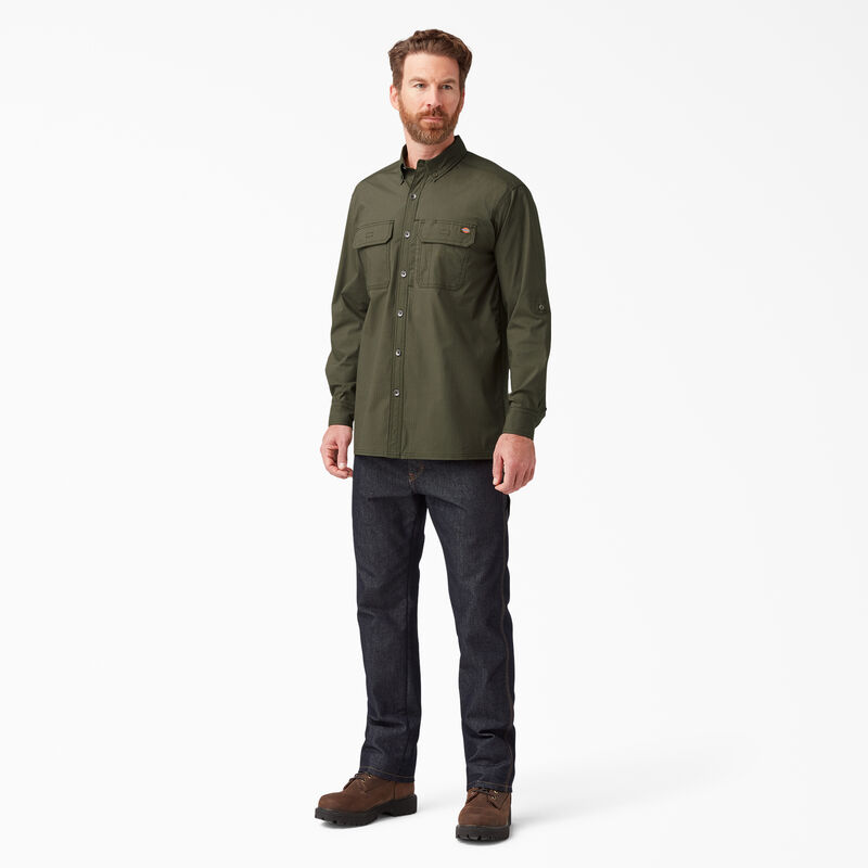 Dickies DuraTech Ranger Ripstop Shirt Moss Green ID-nkB0wHWI