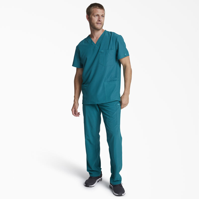 Dickies Men's EDS Essentials V-Neck Scrub Top Caribbean Blue ID-nrPClvIf