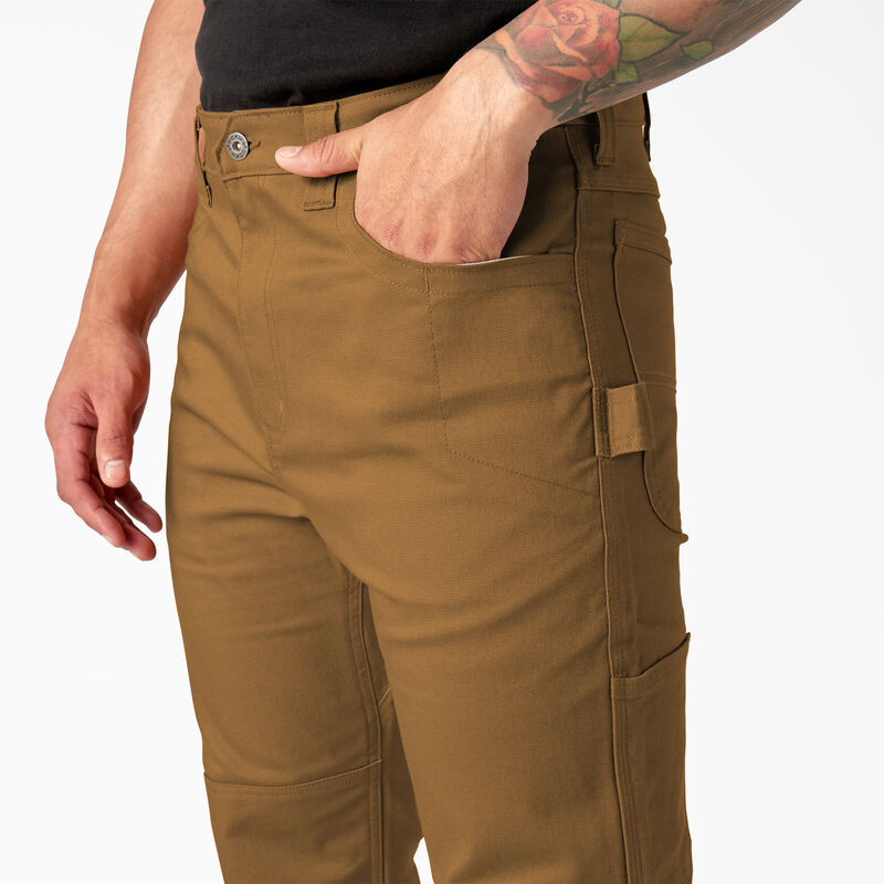 Dickies Slim Fit Duck Canvas Double Knee Pants Brown Duck ID-o34pXnwC