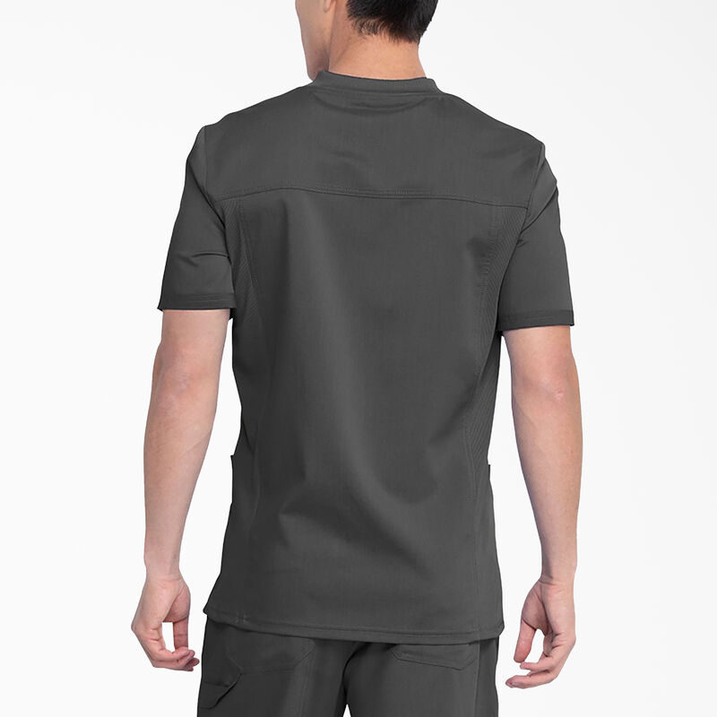 Dickies Men's Balance V-Neck Scrub Top with Patch Pockets Pewter Gray ID-oDvWOa8w