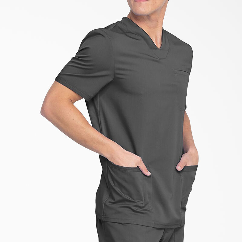 Dickies Men's Balance V-Neck Scrub Top with Patch Pockets Pewter Gray ID-oDvWOa8w