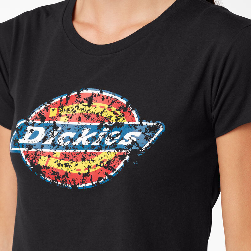 Dickies Distressed Logo Cropped T-Shirt Black ID-oOQ3nJXH