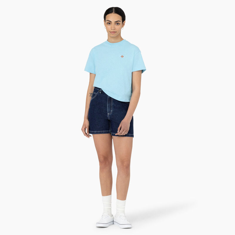 Dickies Oakport Cropped T-Shirt Sky Blue ID-oRnVhdKV
