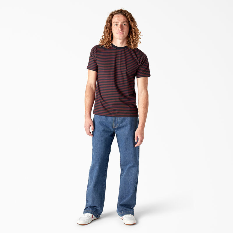 Dickies Skateboarding Striped T-Shirt Fired Brick Stripe ID-oTbXYJxq