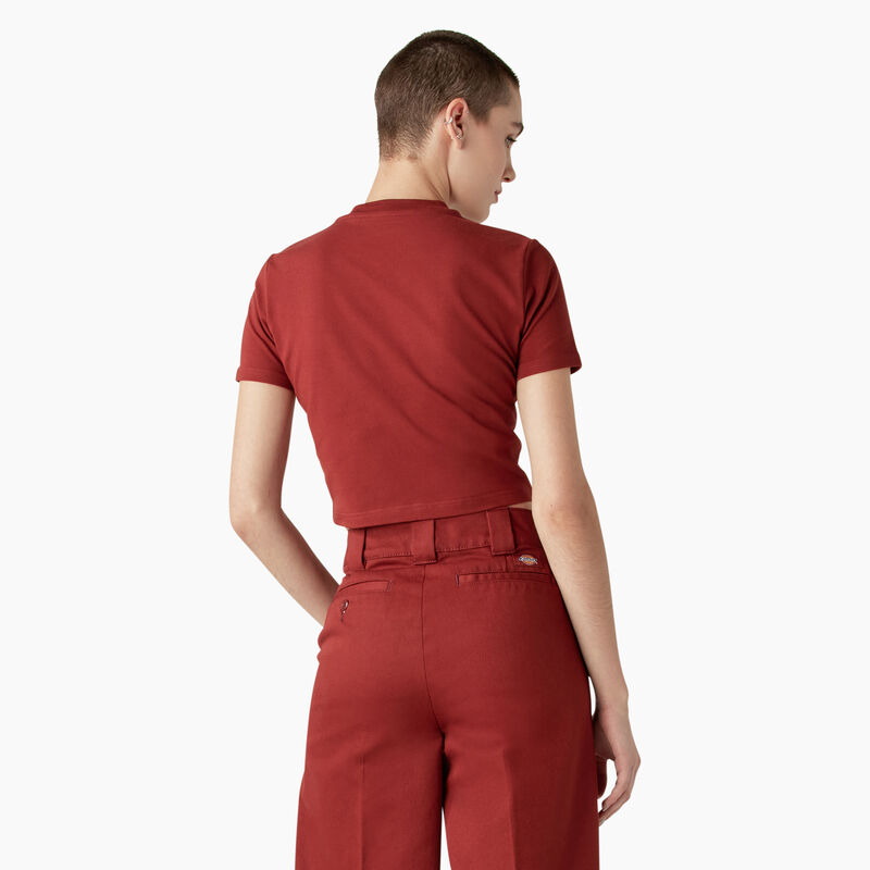 Dickies Maple Valley Logo Cropped T-Shirt Fired Brick ID-obkBAOuL