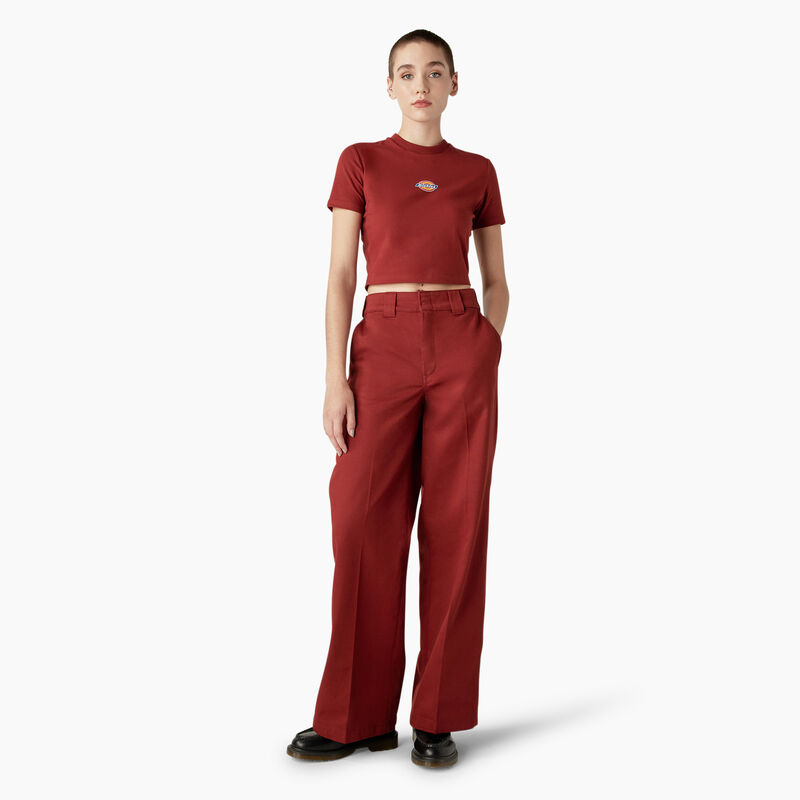 Dickies Maple Valley Logo Cropped T-Shirt Fired Brick ID-obkBAOuL