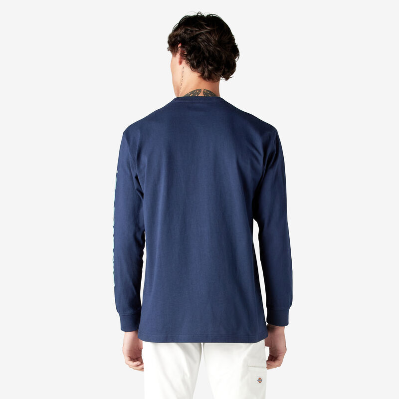 Dickies Logo Graphic Long Sleeve Pocket T-Shirt Ink Navy ID-ooaEYoRA