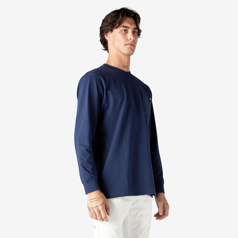 Dickies Logo Graphic Long Sleeve Pocket T-Shirt Ink Navy ID-ooaEYoRA
