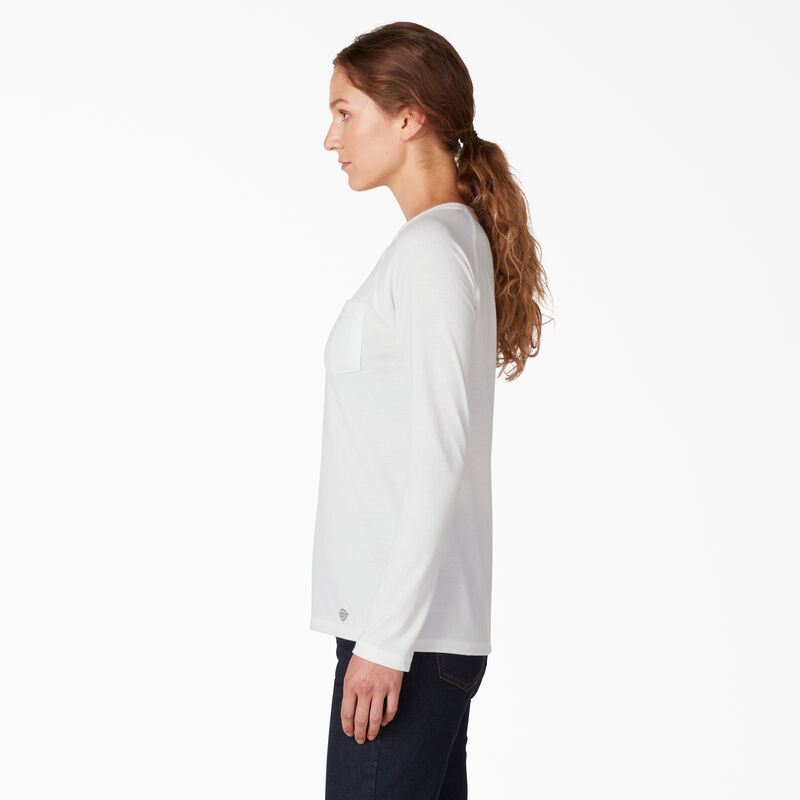 Dickies Cooling Long Sleeve Pocket T-Shirt White ID-ops0YeKa