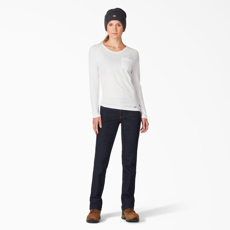 Dickies Cooling Long Sleeve Pocket T-Shirt White ID-ops0YeKa