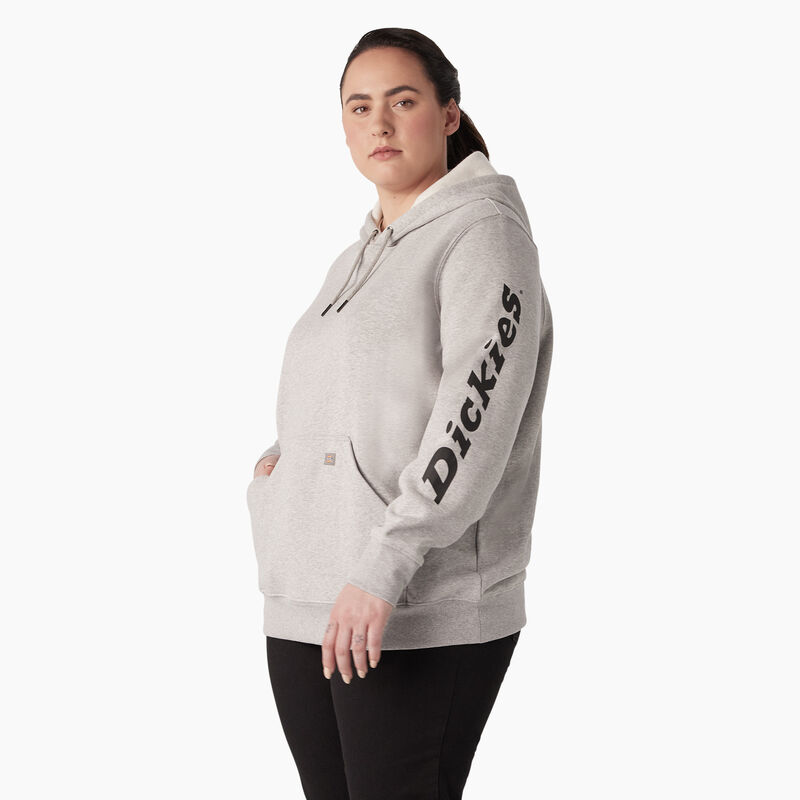 Dickies Plus Heavyweight Logo Sleeve Pullover Heather Gray ID-orEAw9Wd
