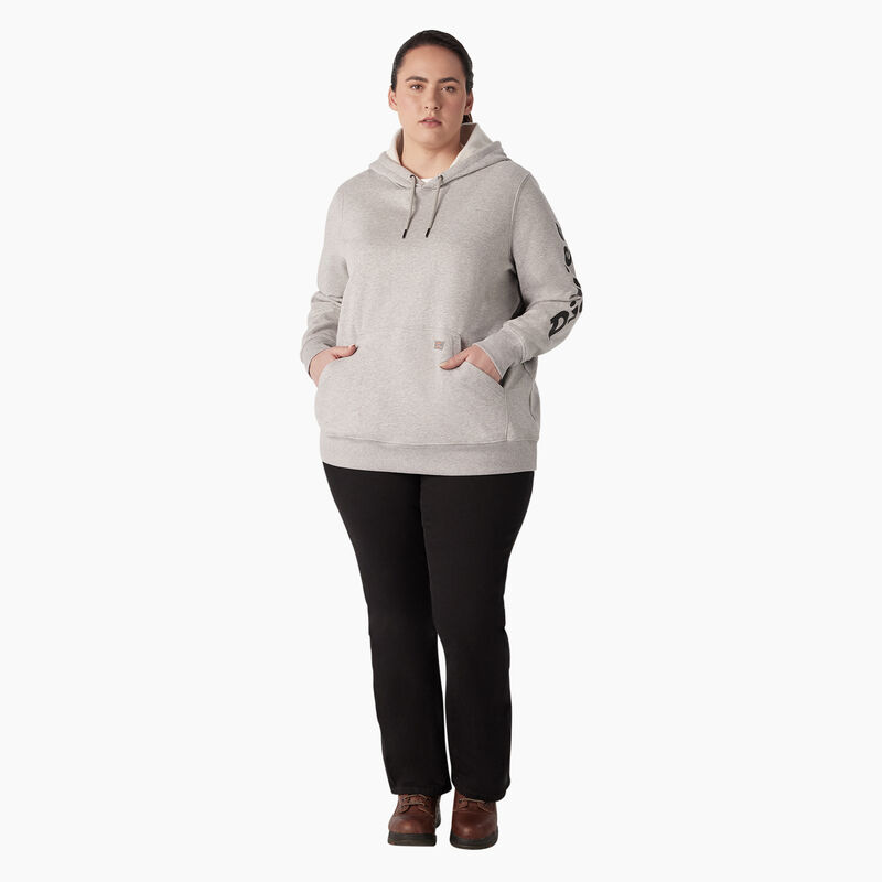 Dickies Plus Heavyweight Logo Sleeve Pullover Heather Gray ID-orEAw9Wd