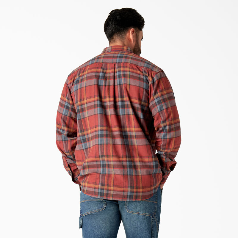 Dickies FLEX Long Sleeve Flannel Shirt Fired Brick/Multi Plaid ID-p2zi1rrH