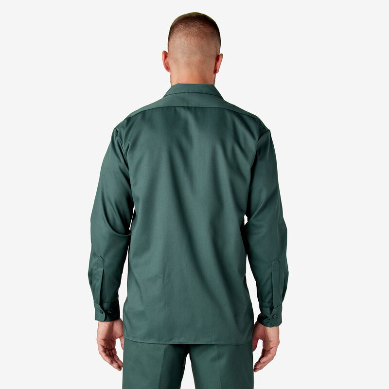 Dickies Long Sleeve Work Shirt Hunter Green ID-pBA031oJ
