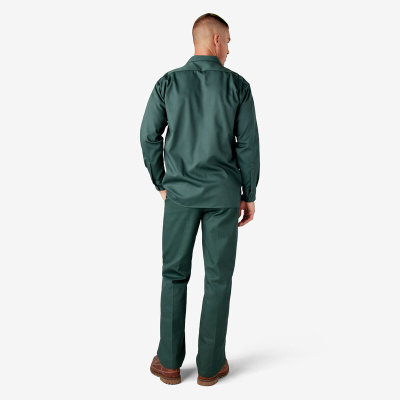 Dickies Long Sleeve Work Shirt Hunter Green ID-pBA031oJ