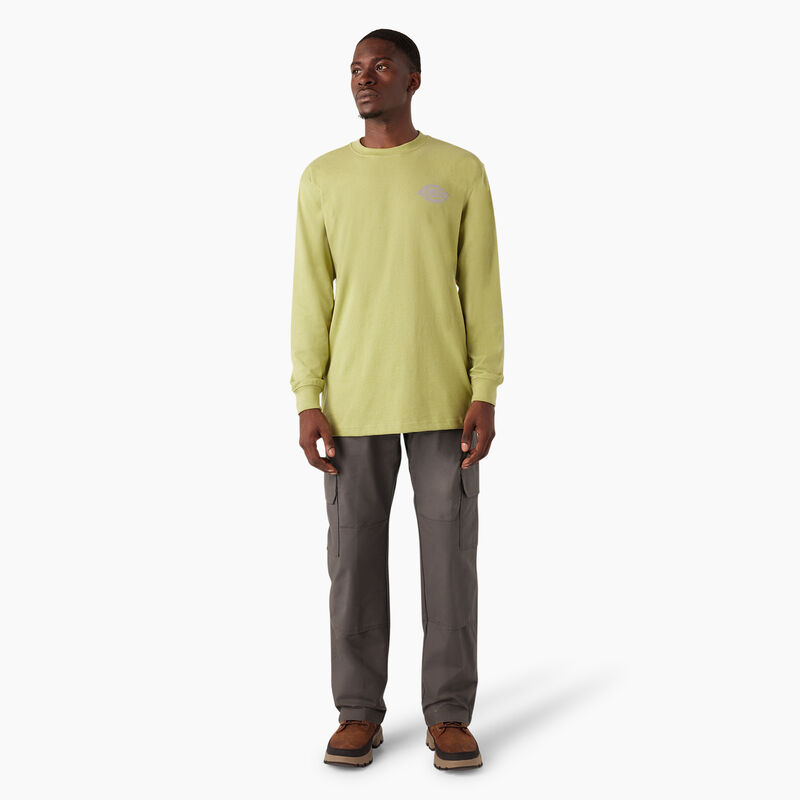 Dickies Long Sleeve Heavyweight Logo T-Shirt Fern Heather ID-pgpvOdgB