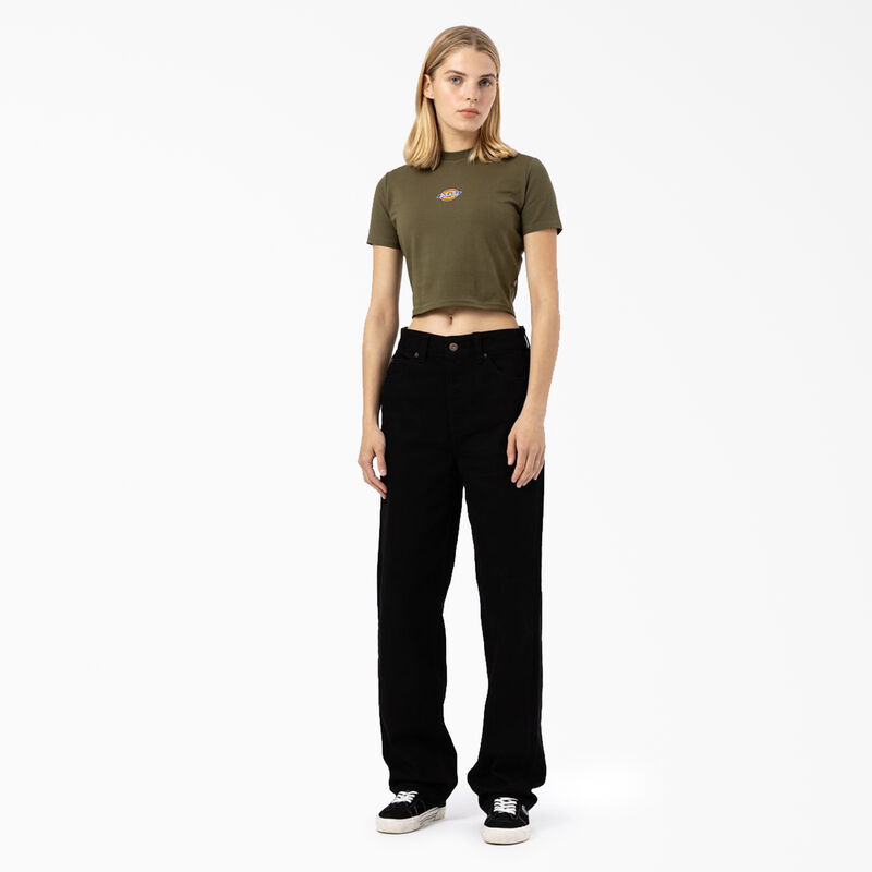 Dickies Maple Valley Logo Cropped T-Shirt Military Green ID-pkomYpfA