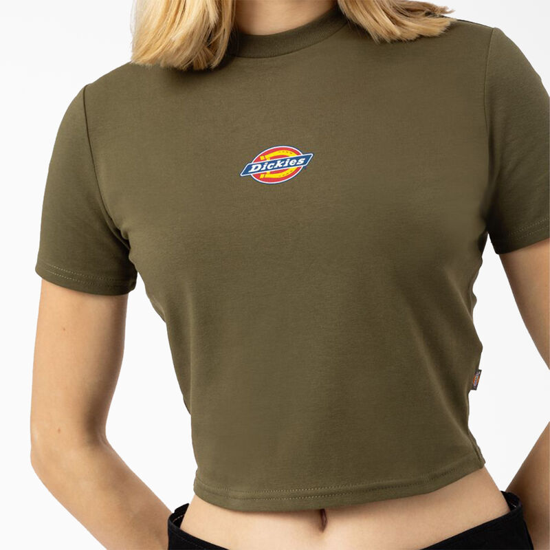 Dickies Maple Valley Logo Cropped T-Shirt Military Green ID-pkomYpfA