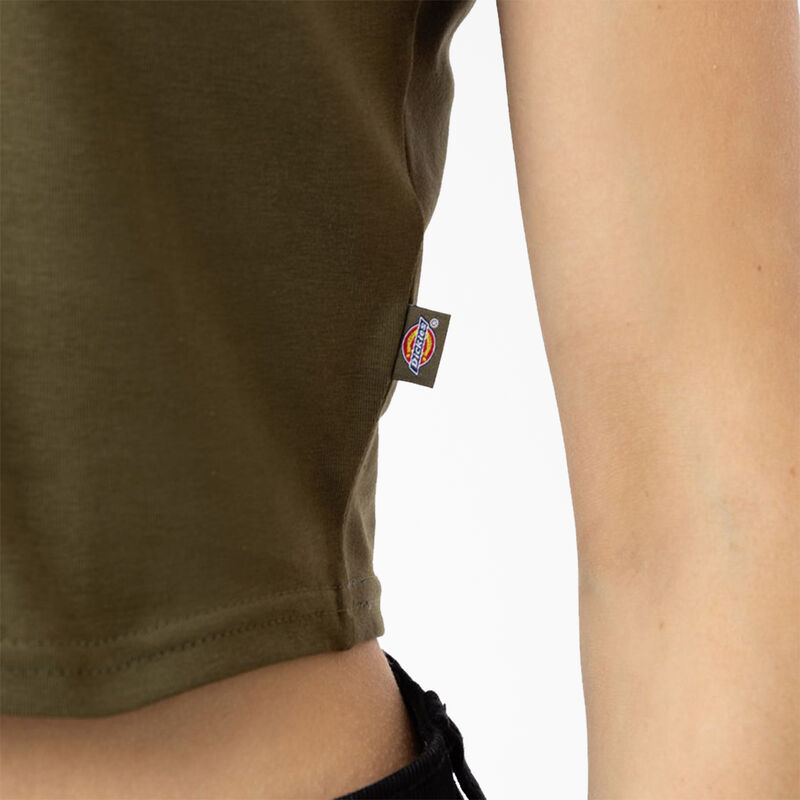 Dickies Maple Valley Logo Cropped T-Shirt Military Green ID-pkomYpfA