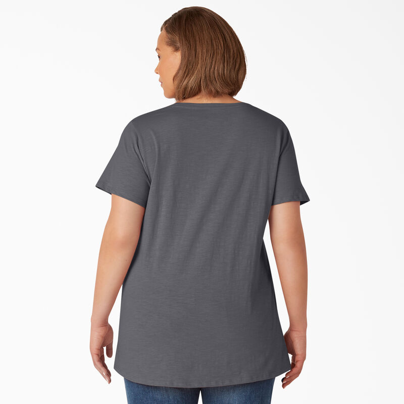 Dickies Plus Short Sleeve V-Neck T-Shirt Graphite Gray ID-prKUSi4B