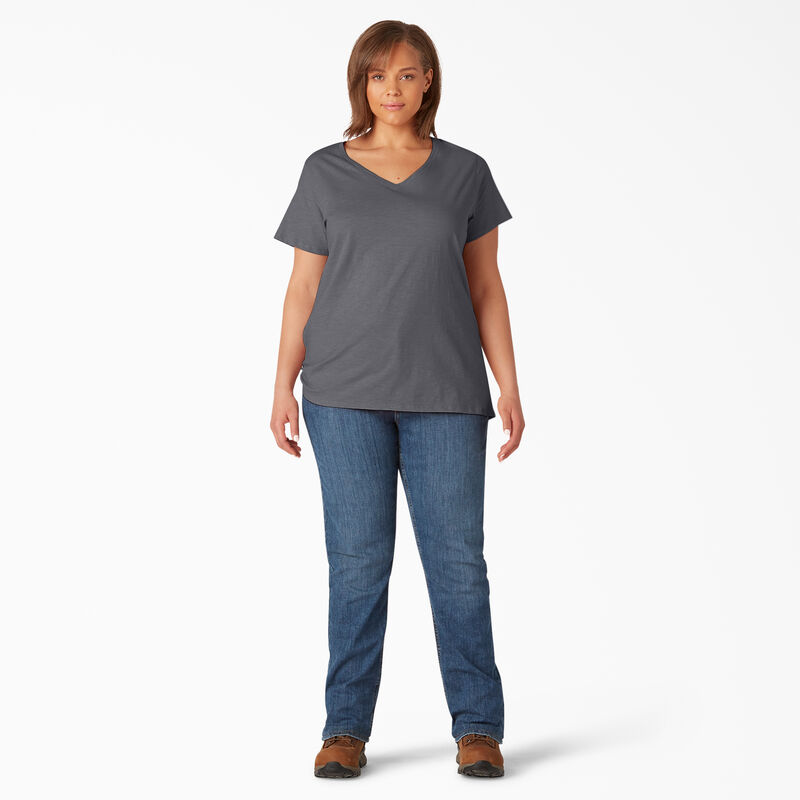 Dickies Plus Short Sleeve V-Neck T-Shirt Graphite Gray ID-prKUSi4B