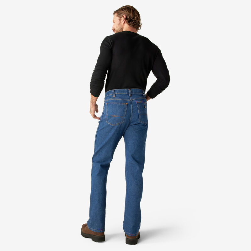 Dickies FLEX Active Waist Regular Fit Jeans Stonewashed Indigo Blue ID-psocC4y4