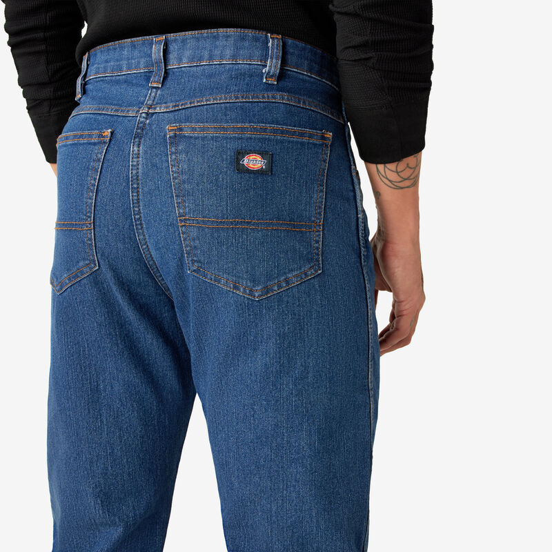 Dickies FLEX Active Waist Regular Fit Jeans Stonewashed Indigo Blue ID-psocC4y4