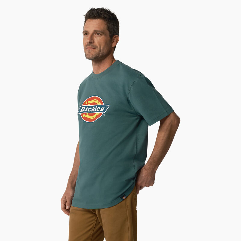 Dickies Short Sleeve Tri-Color Logo Graphic T-Shirt Lincoln Green ID-ptnqpNfH