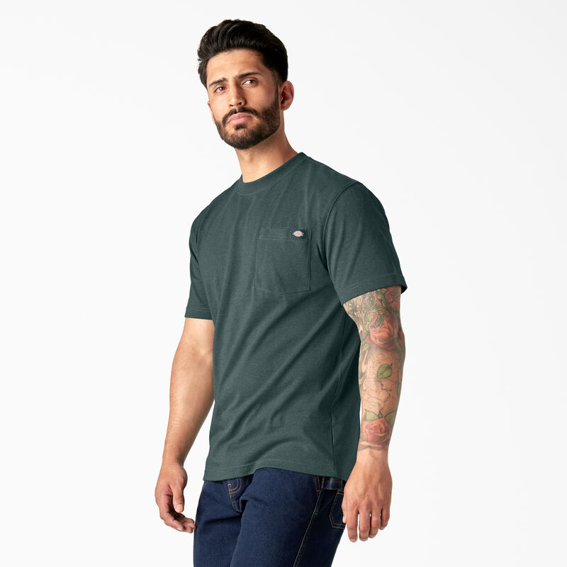 Dickies Heavyweight Heathered Short Sleeve Pocket T-Shirt Mallard Green ID-q1eoBms6