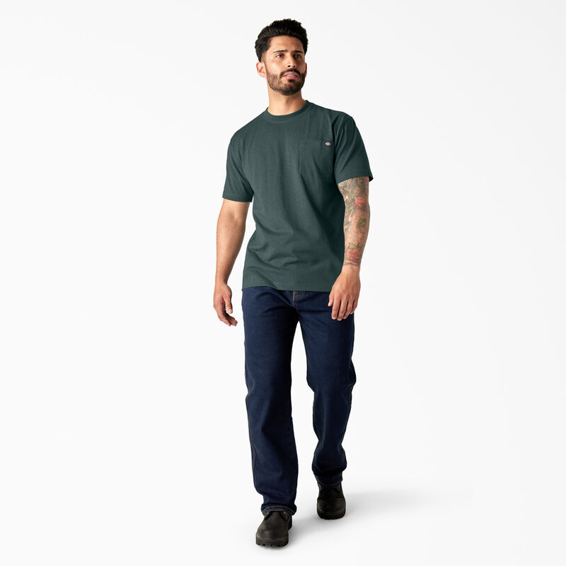 Dickies Heavyweight Heathered Short Sleeve Pocket T-Shirt Mallard Green ID-q1eoBms6