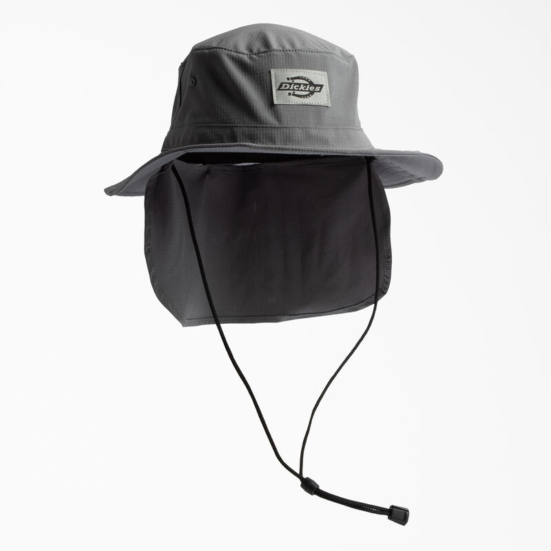 Dickies Full Brim Ripstop Boonie Hat with Neck Shade Charcoal Gray ID-qAwlyi8J