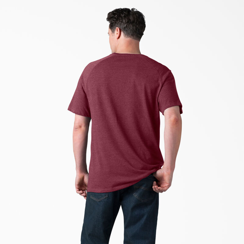 Dickies Cooling Short Sleeve Pocket T-Shirt Burgundy Heather ID-qC1SR5ED