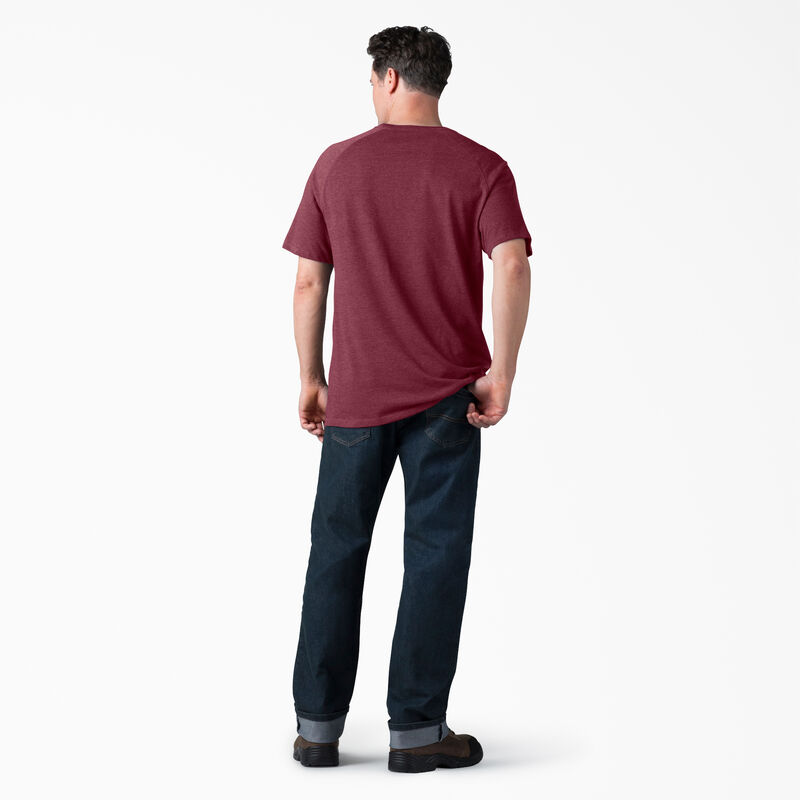 Dickies Cooling Short Sleeve Pocket T-Shirt Burgundy Heather ID-qC1SR5ED