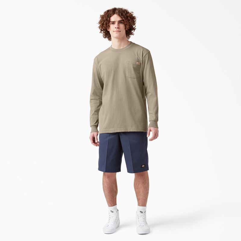 Dickies Heavyweight Long Sleeve Pocket T-Shirt Desert Sand ID-qPFk7IYi