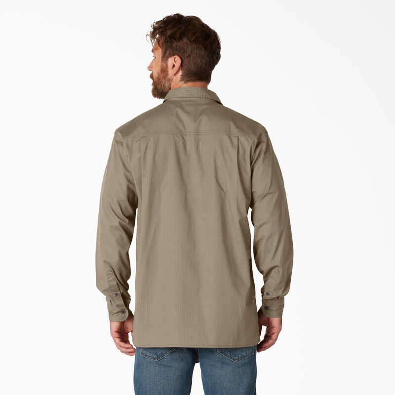 Dickies FLEX Ripstop Long Sleeve Shirt Rinsed Desert Sand ID-qQnKascE