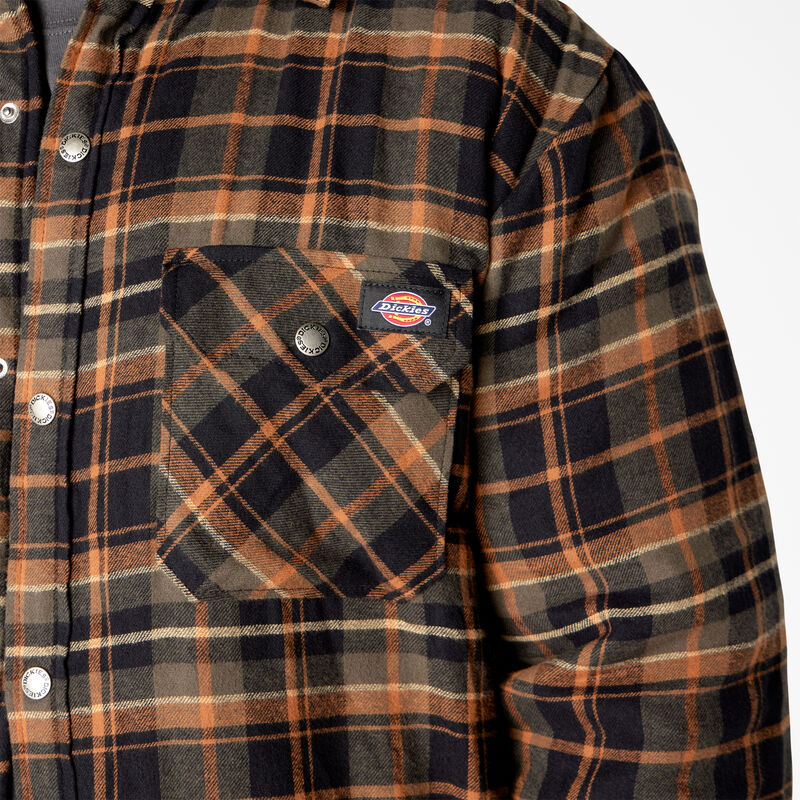 Dickies Water Repellent Fleece-Lined Flannel Shirt Jacket Moss/Black Plaid ID-qWcfGzAM