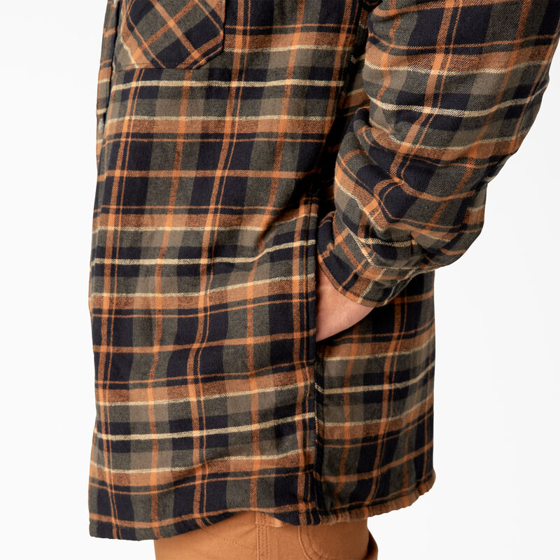 Dickies Water Repellent Fleece-Lined Flannel Shirt Jacket Moss/Black Plaid ID-qWcfGzAM