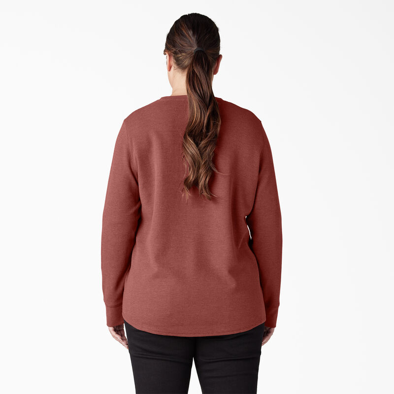 Dickies Plus Long Sleeve Thermal Shirt Fired Brick Single Dye ID-qb9baMml