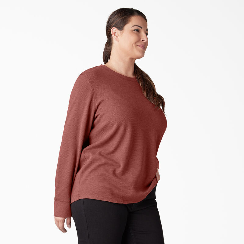 Dickies Plus Long Sleeve Thermal Shirt Fired Brick Single Dye ID-qb9baMml